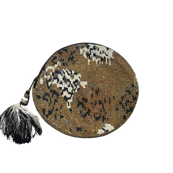 JASPER & JEERA for Anthropologie
Beaded Bronze & Black/White Circle Bag - Picture 1 of 6